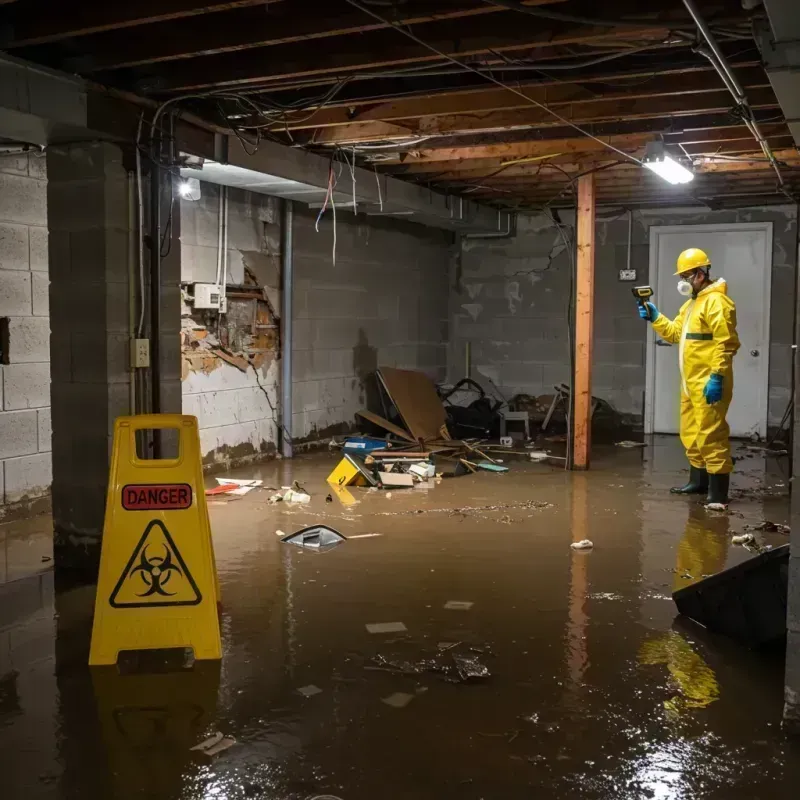 Flooded Basement Electrical Hazard in Poinciana, FL Property